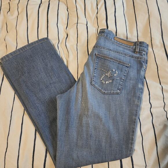 Escada Sport Linda Women’s Jeans Size 44 / US 12 Blue Denim Straight Leg Italy - Picture 1 of 9